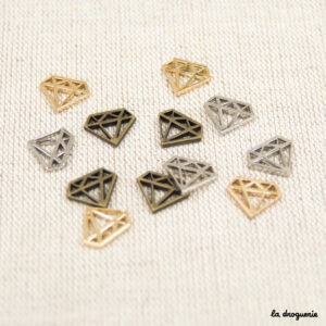 Perle Amulette diamant | Perle 12 x 10 mm