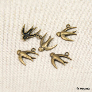 Perle Amulette hirondelle | Perle 20 mm