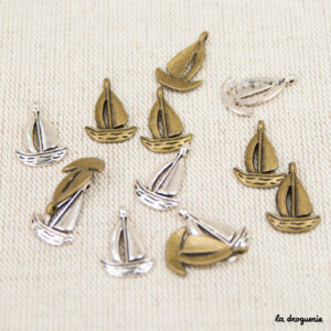 Perle Amulette lac voilier | Perle 20 x 13 mm