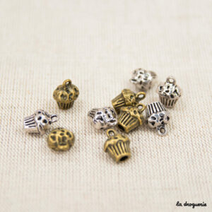 Perle Amulette pique-nique cupcake | Perle 12 x 10 mm