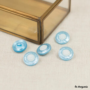 Bouton Marquise nacrée 22 mm - Bleu ciel