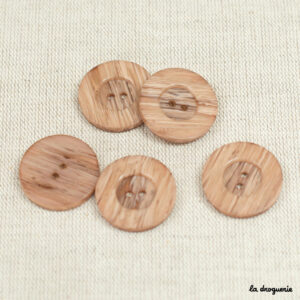 Bouton Marbré bourrelet 2 trous 27 mm