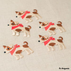 Ecusson Chien Max 60 mm | Ecusson à thermocoller 60x50 mm