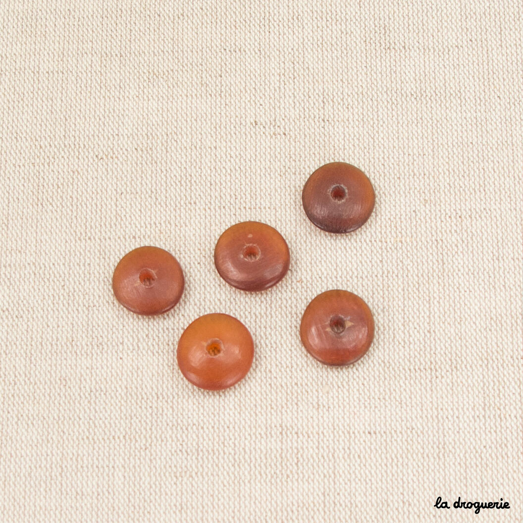 Perle "Corne disque" 20 à 18 mm – Ambre