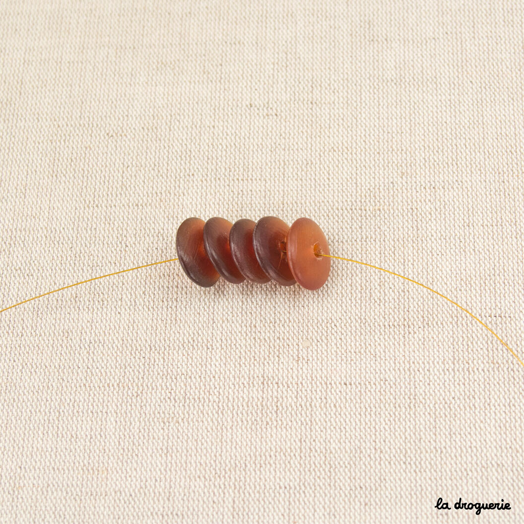 Perle "Corne disque" 20 à 18 mm – Ambre