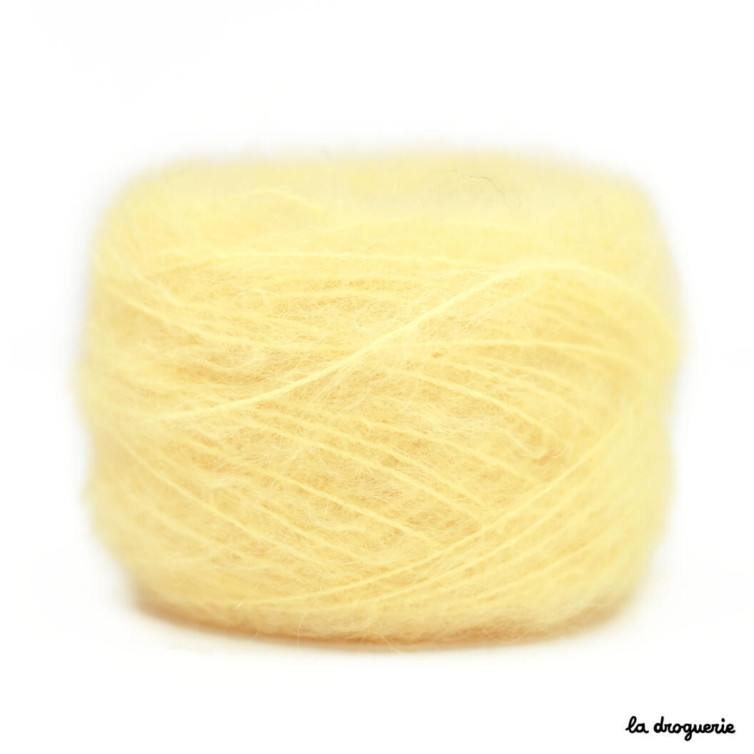 Fil à tricoter Kid Mohair - Jaune beurre